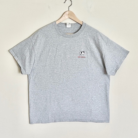 Vintage 90s Y2K Big Dogs “Stay On The Porch” Graphic Gray T Shirt Adult size XL - Picture 7 of 11